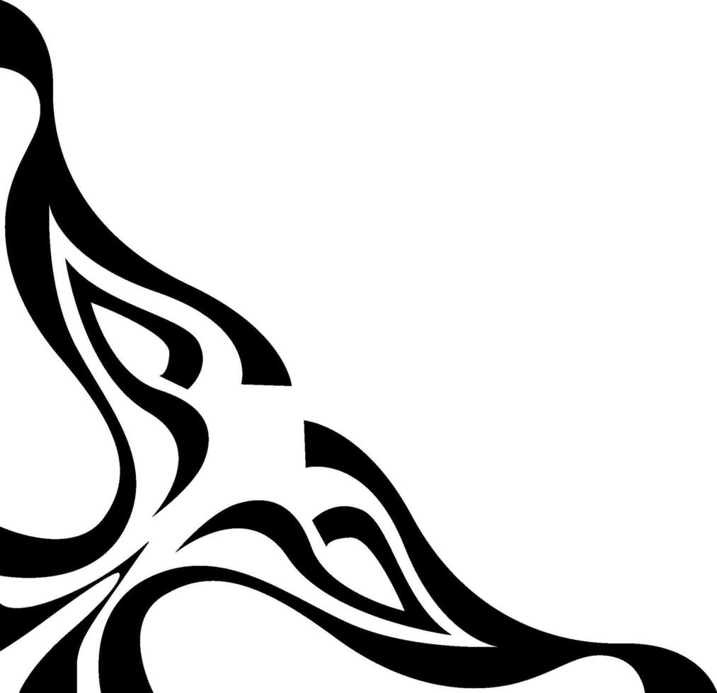 Abstract Black Border Line Design vector