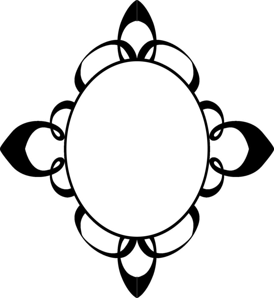 Vintage Black Border Ornament for Art Projects vector