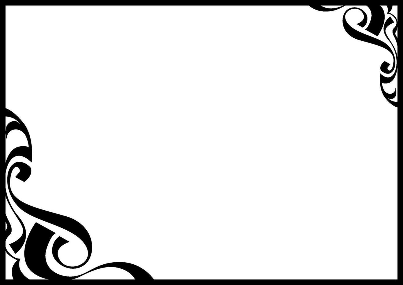 Modern Black Line Ornament Frame vector
