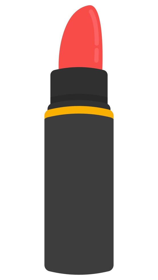 Red lipstick flat icon isolated on white background. vector