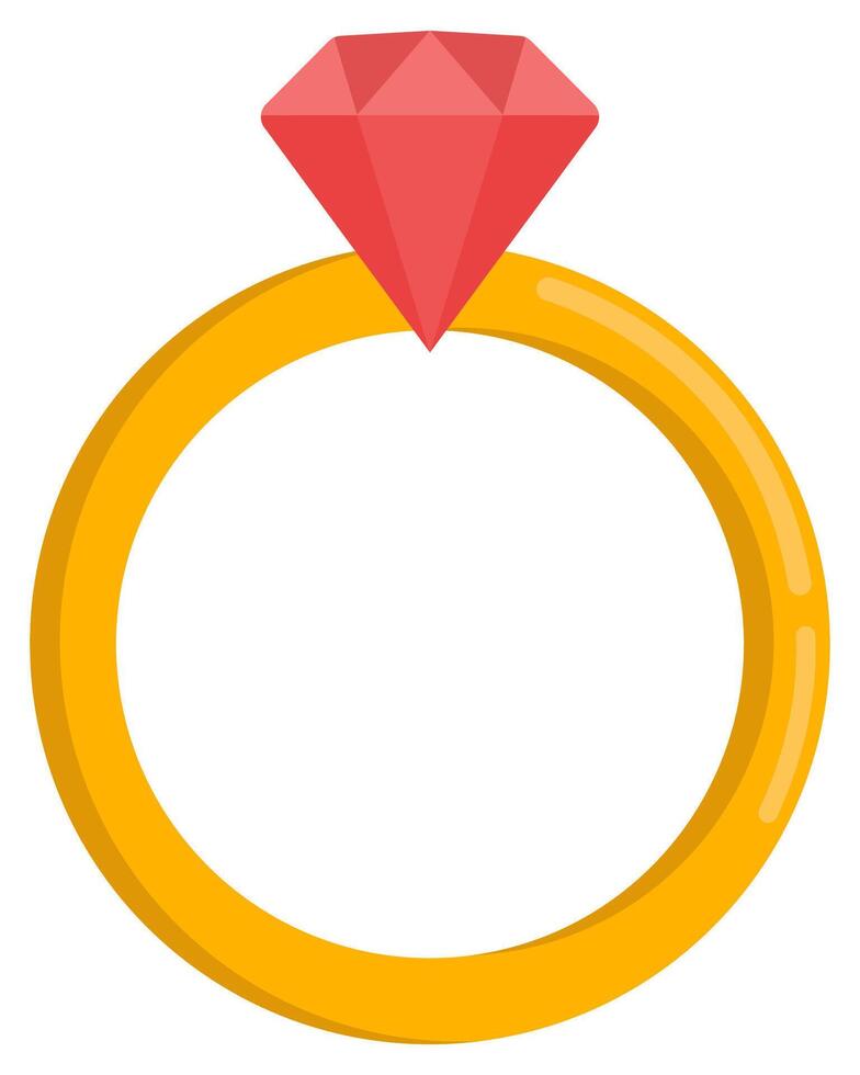 Wedding ring icon isolated on white background. vector