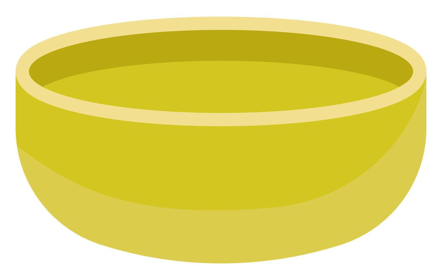 Empty bowl flat icon isolated on white background. vector