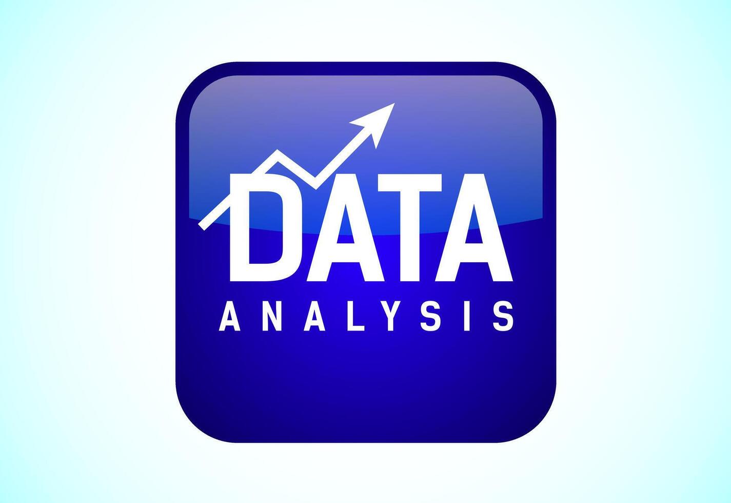Data analysis button icon design vector