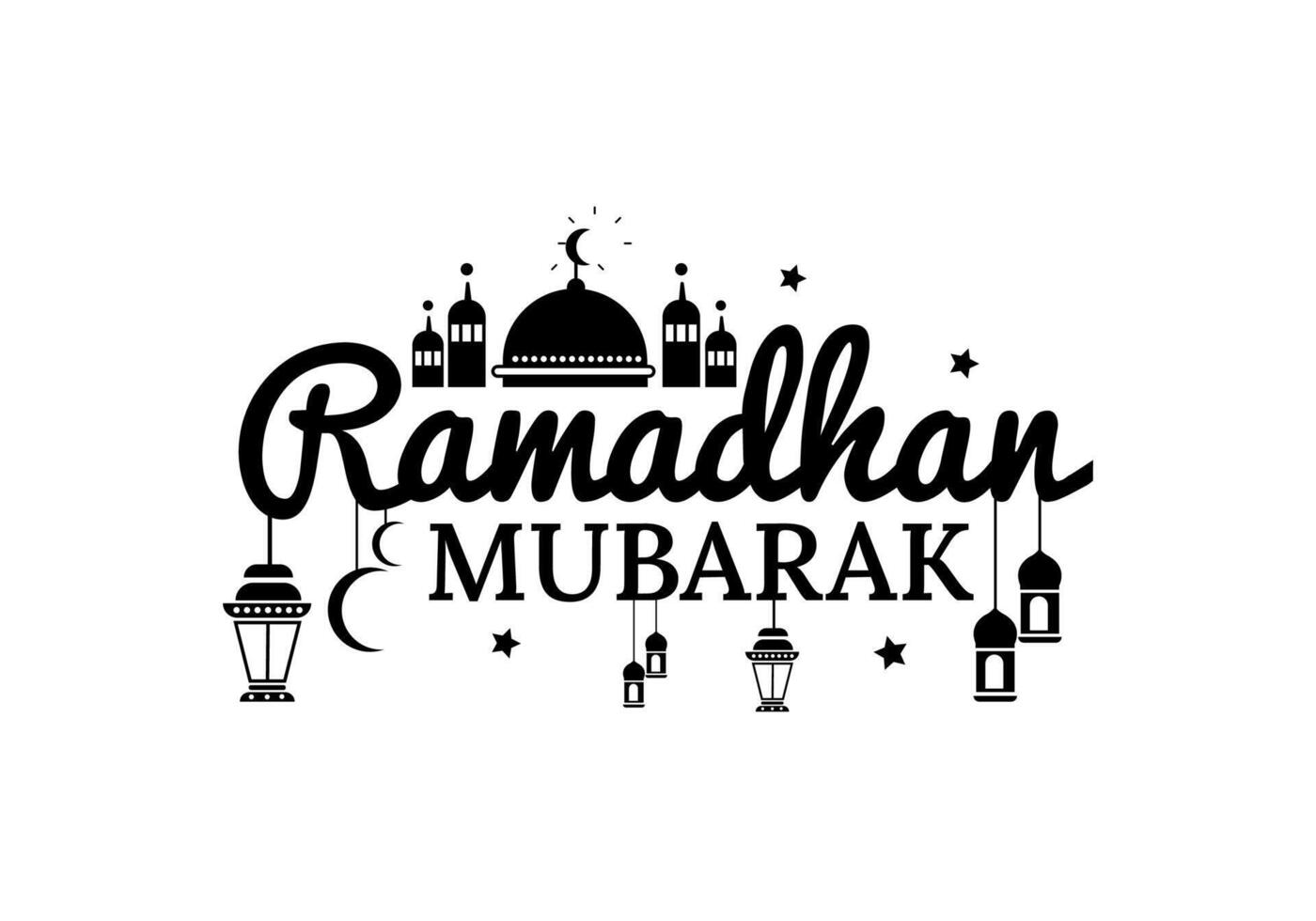 Ilustration of ramadhan with mousque vector