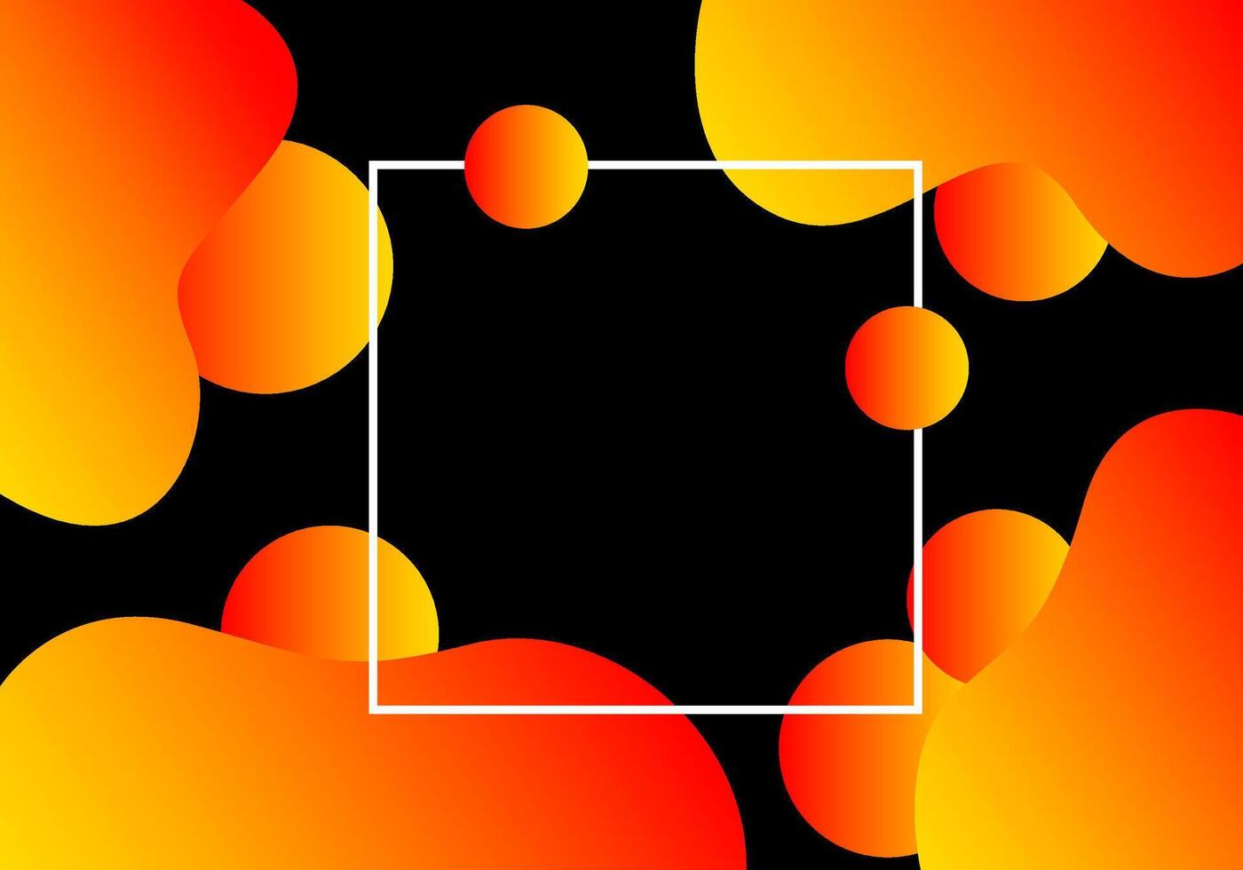 orange gradient background with circle shapes vector