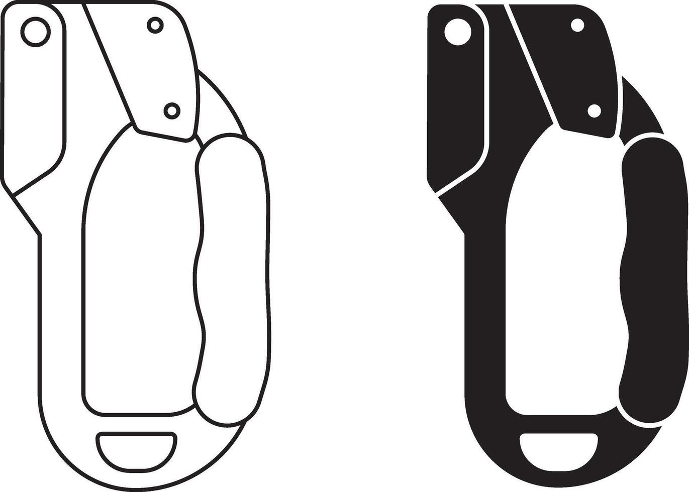 outline silhouette Ascender climbing icon set vector