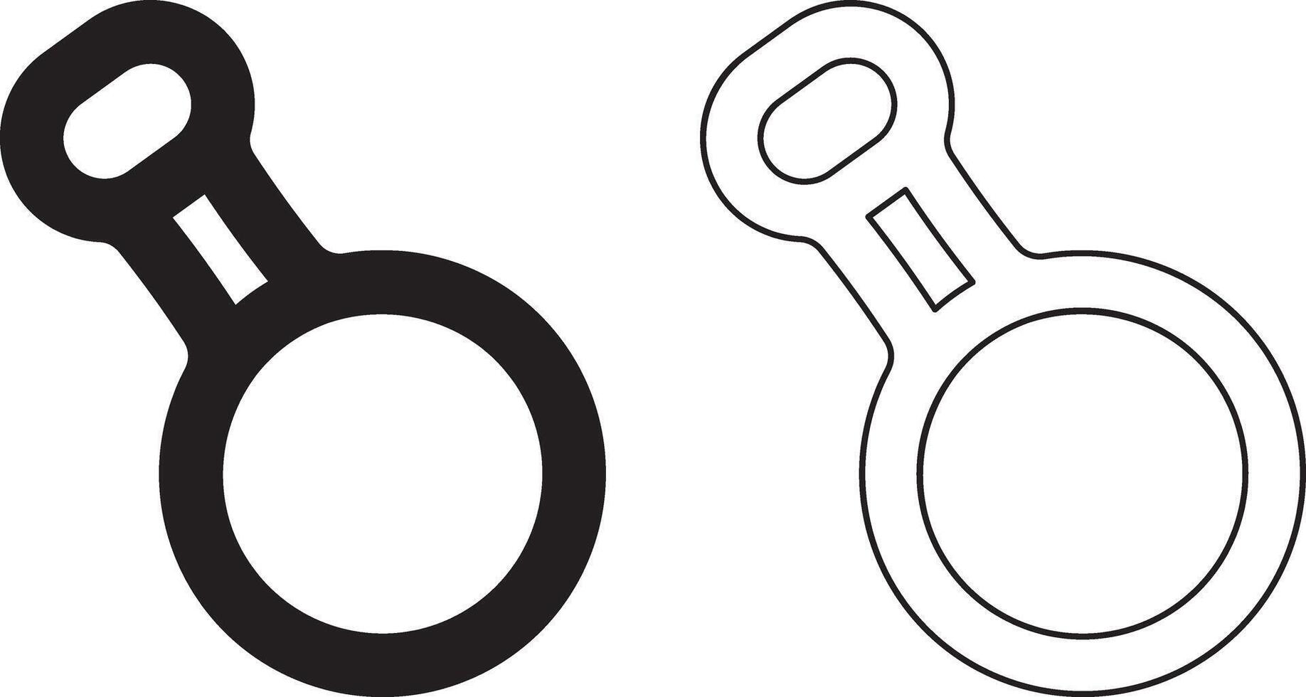 figure eight descender icon set vector