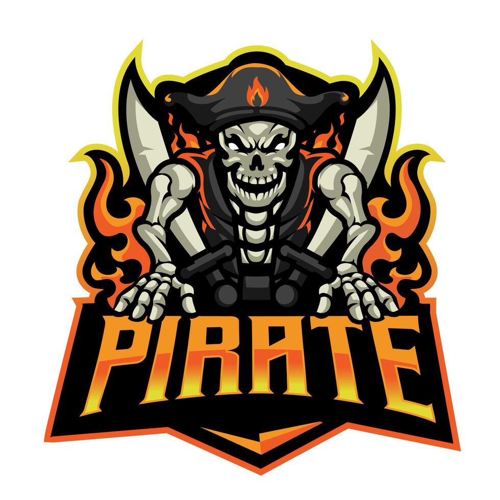 Pirate Fire Symbol for Fearless Spirit vector