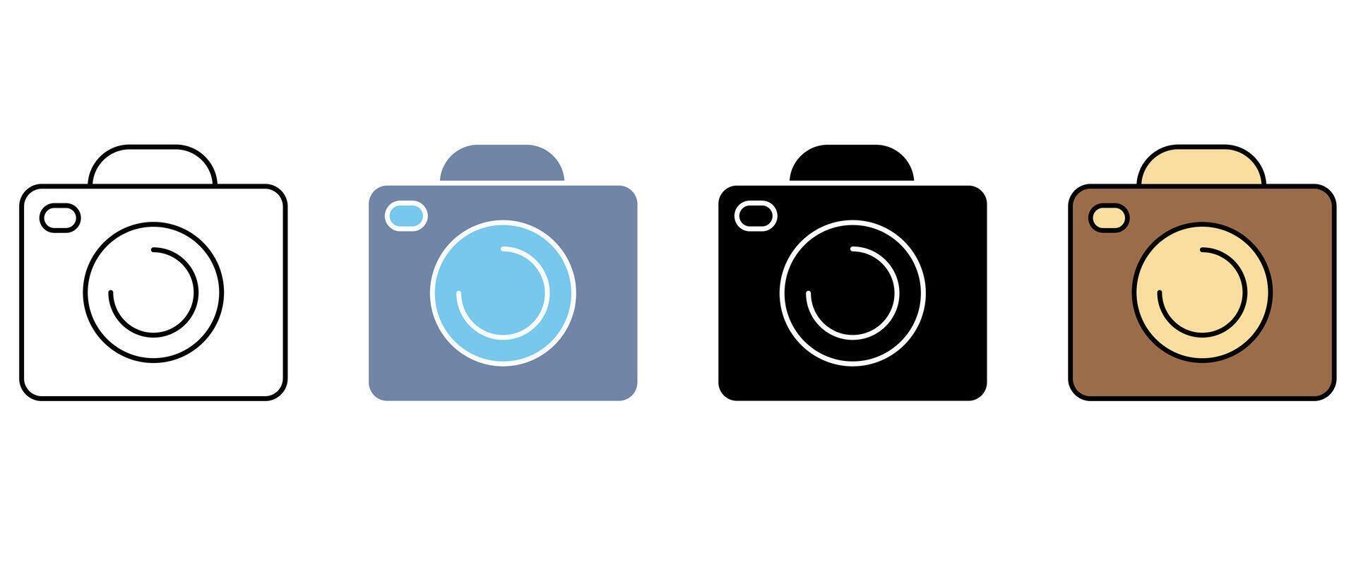 camera concept line icon. Simple element illustration. camera concept outline symbol design. vector