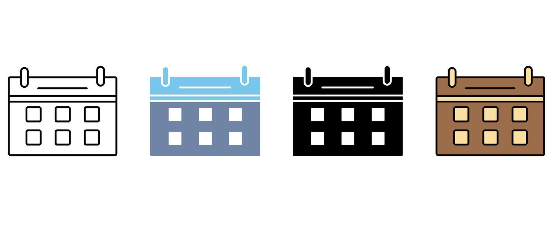 calendar concept line icon.. Simple element illustration. calendar concept outline symbol design. vector