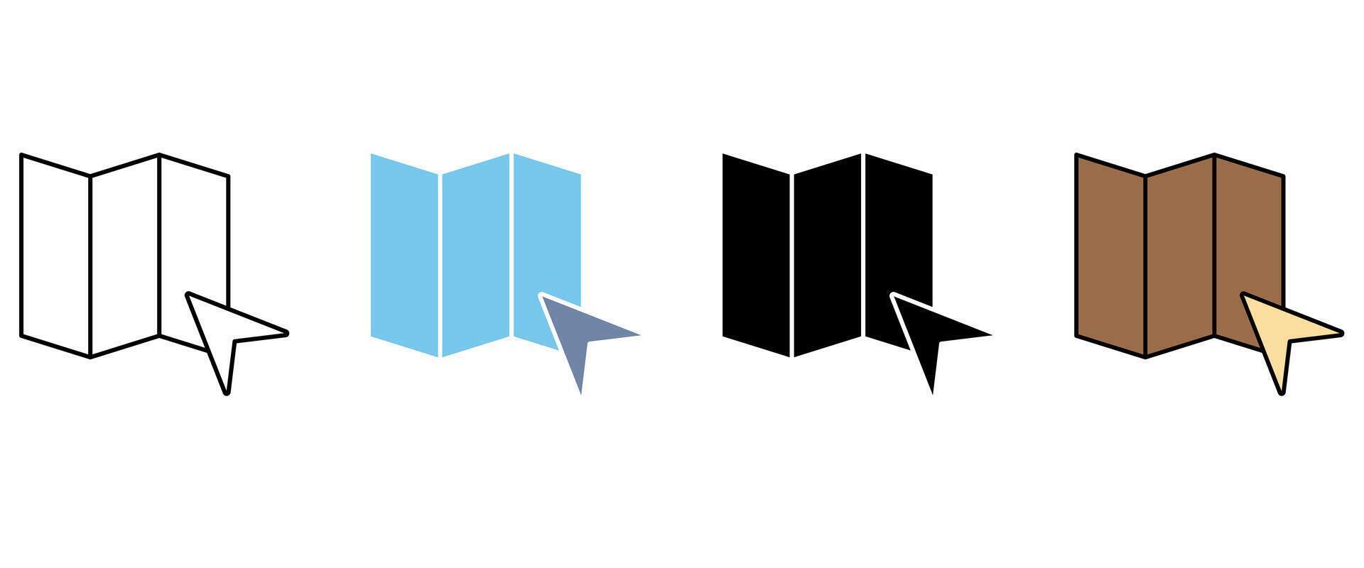 map concept line icon.. Simple element illustration. map concept outline symbol design. vector
