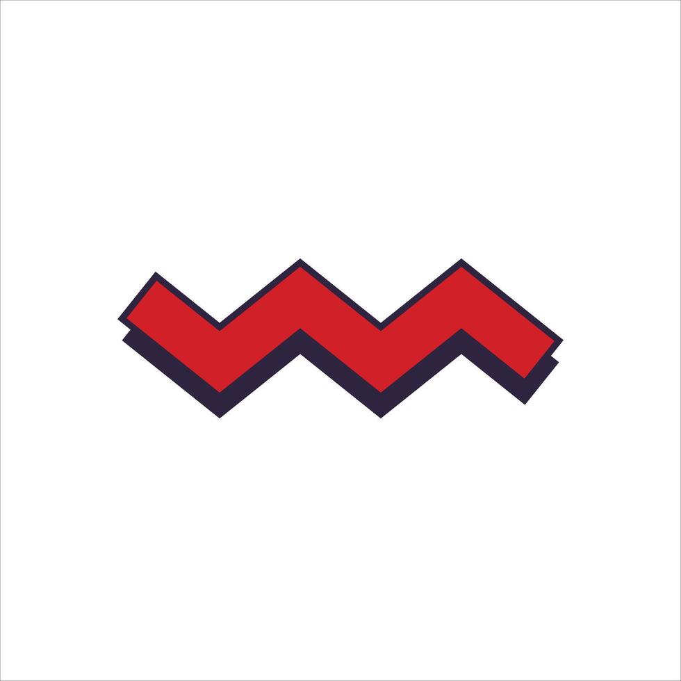 A red and black chevron logo vector
