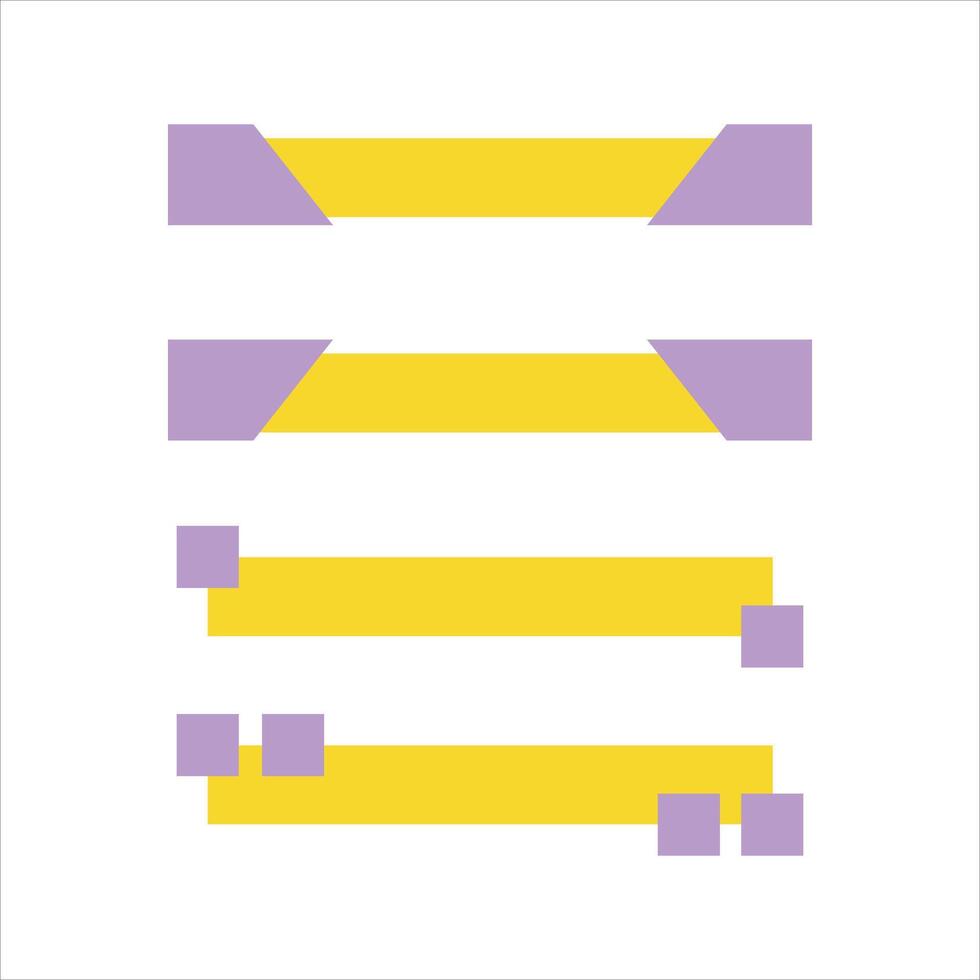 A yellow and purple rectangle with a line through it vector