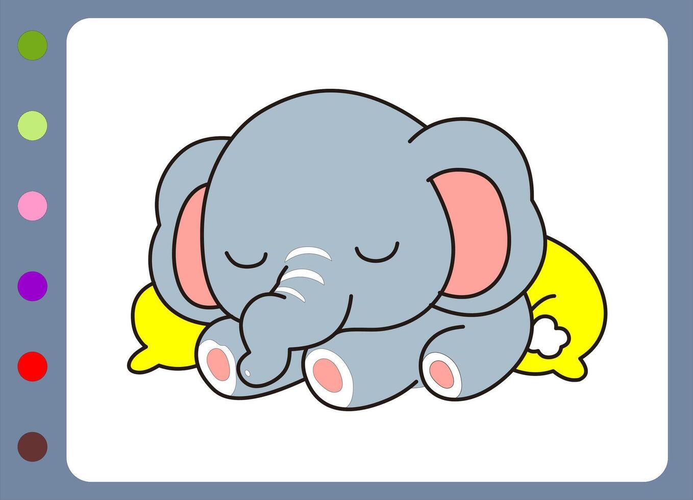 Cute elephant cartoon. Hand drawn cartoon elephant illustration vector