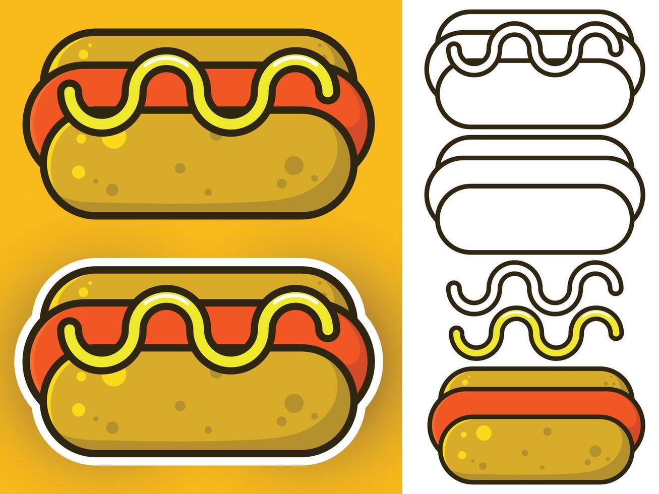 A simple hotdog design vector