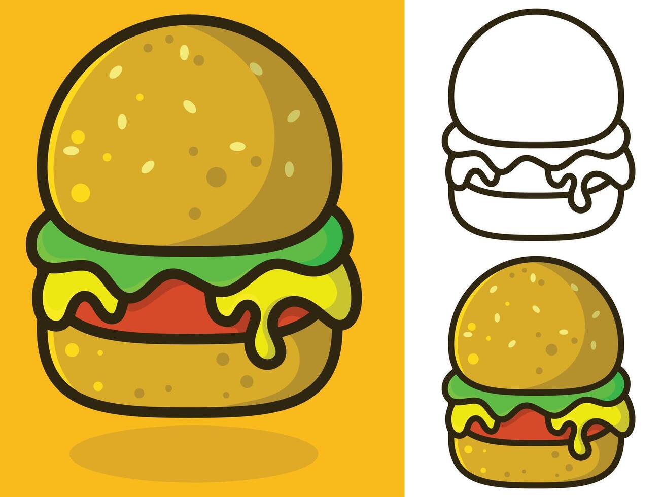 A simple burger design vector