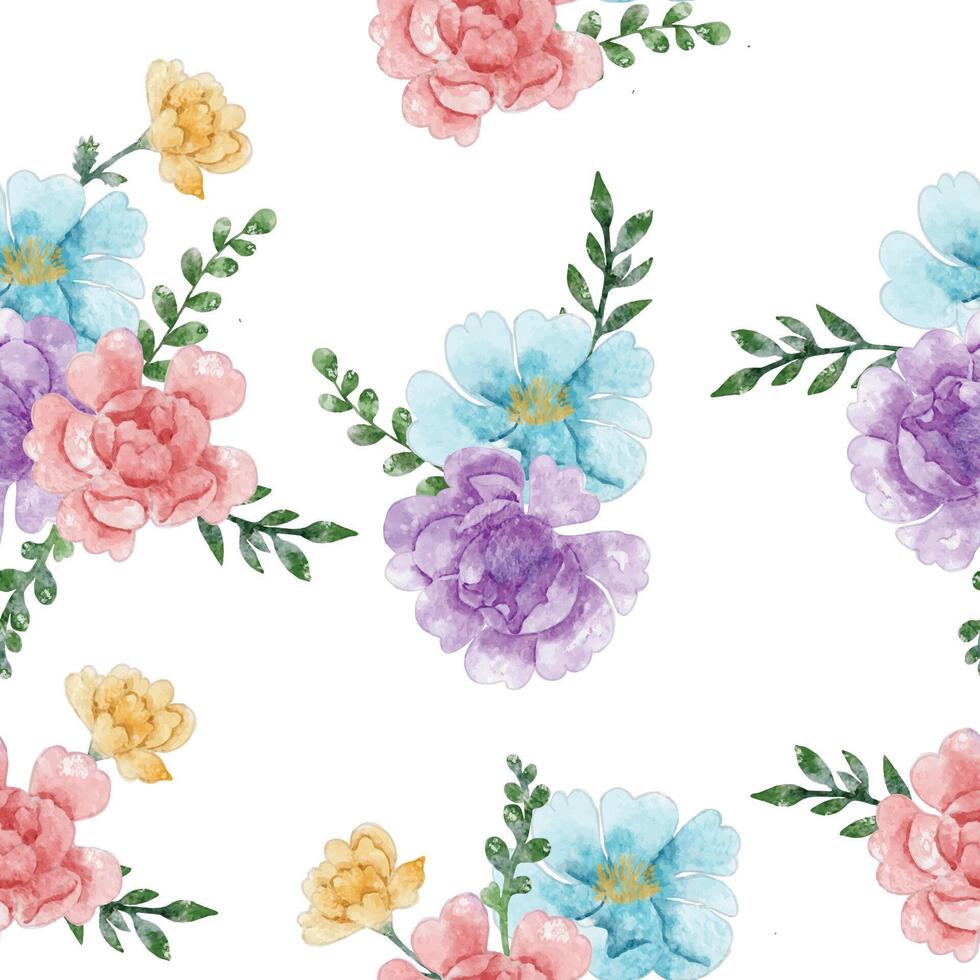 blue leaves pattern vector