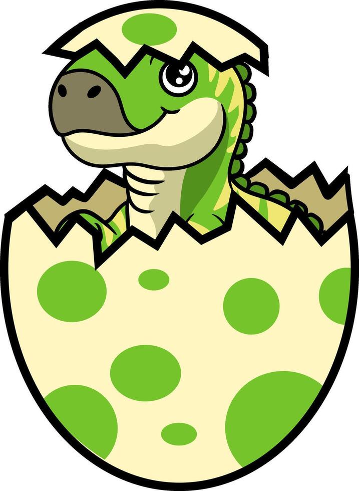 Cute Baby Iguanodon Dinosaur Character Mascot in Cartoon Illustration Design for kid, sticker, badge, patch, banner, greeting card vector