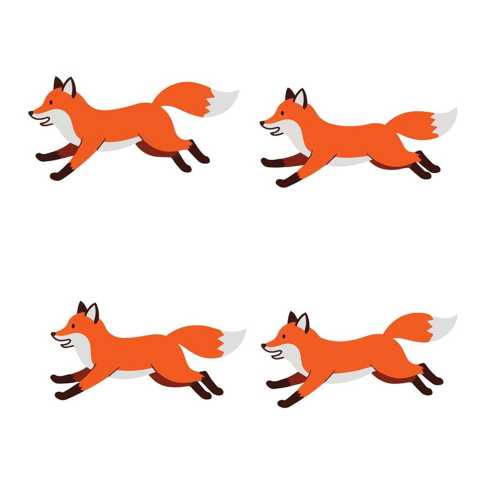 Happy Sad Cute Fox Cartoon Fox Face Adorable Fox Character vector