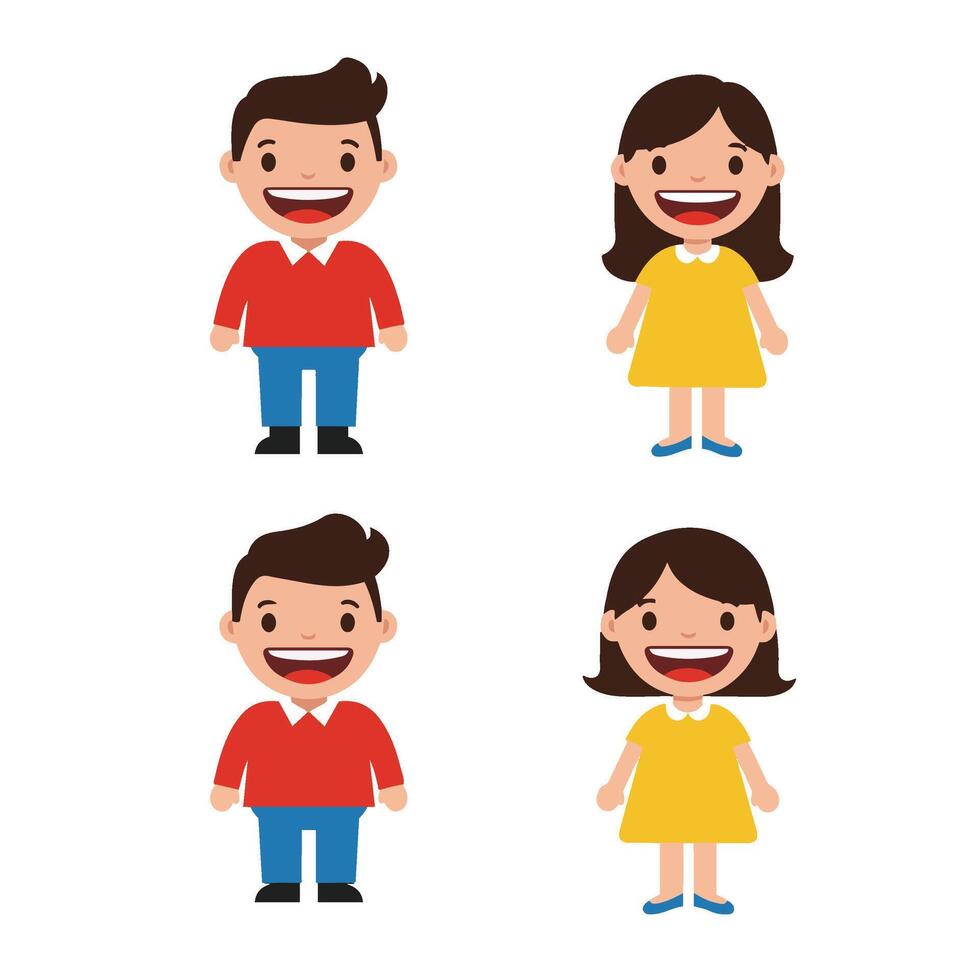 Team Members Smiling Friendly Staff Group Office Employees Illustration vector