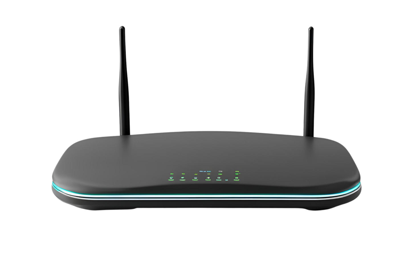 3D realistic wireless router icon with antennas for 4G 5G and Wi Fi hot spot. png