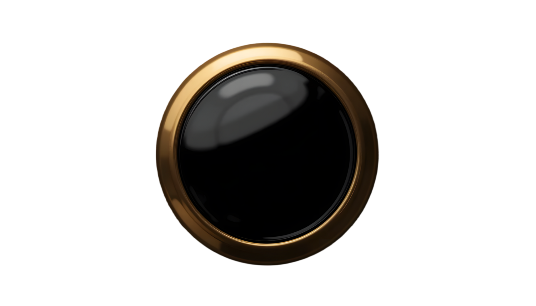 Luxurious black button with gold rim ideal for websites and apps png