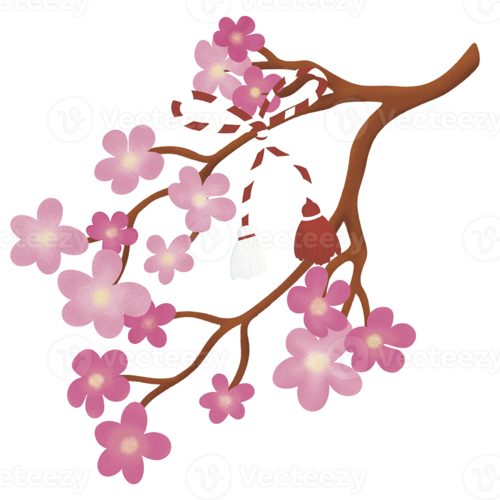 Martisor on a spring tree png