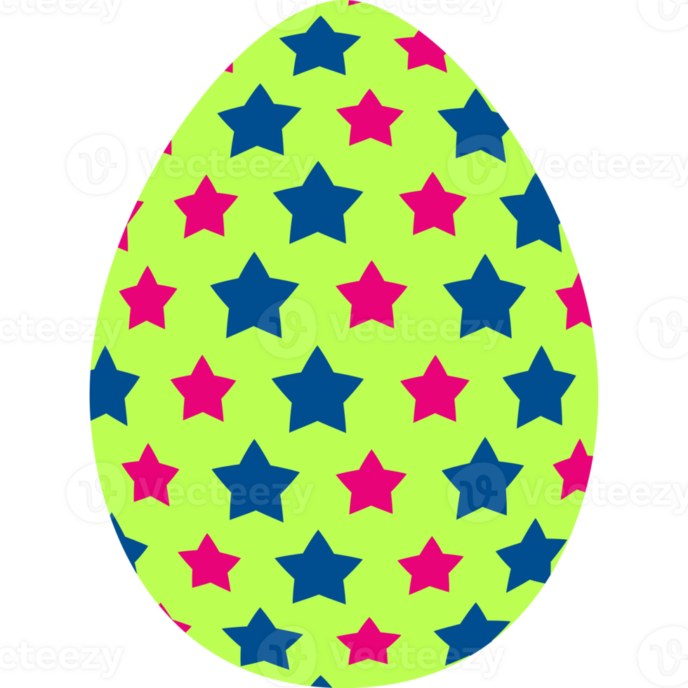 Egg with pattern green red color style png