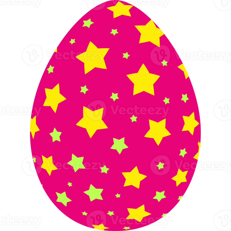 Egg with pattern pink green color style png