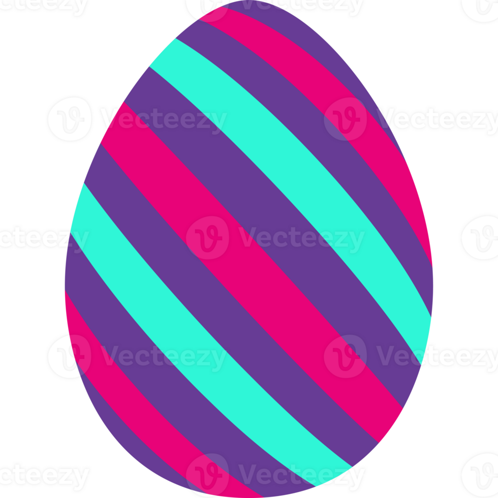 Egg with pattern purple aquamarine color style png
