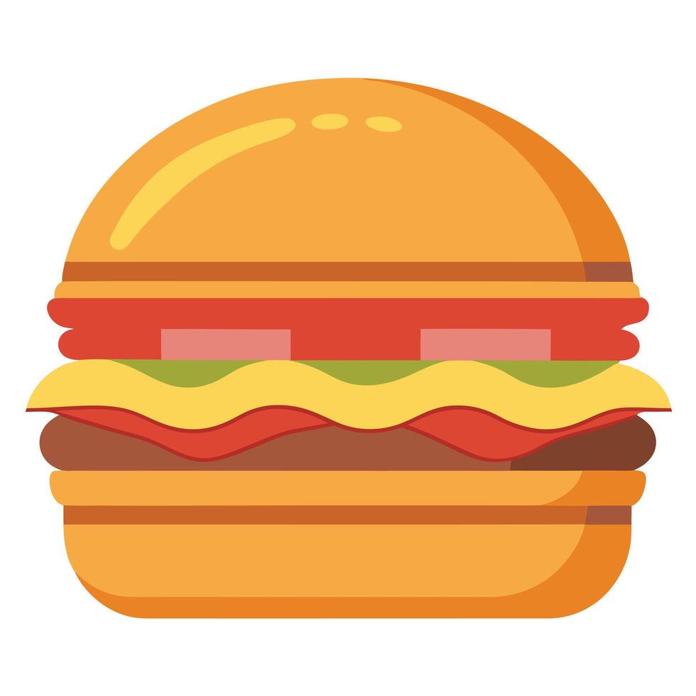 Delicious Bacon Cheeseburger A Perfect Fast Food Delight vector