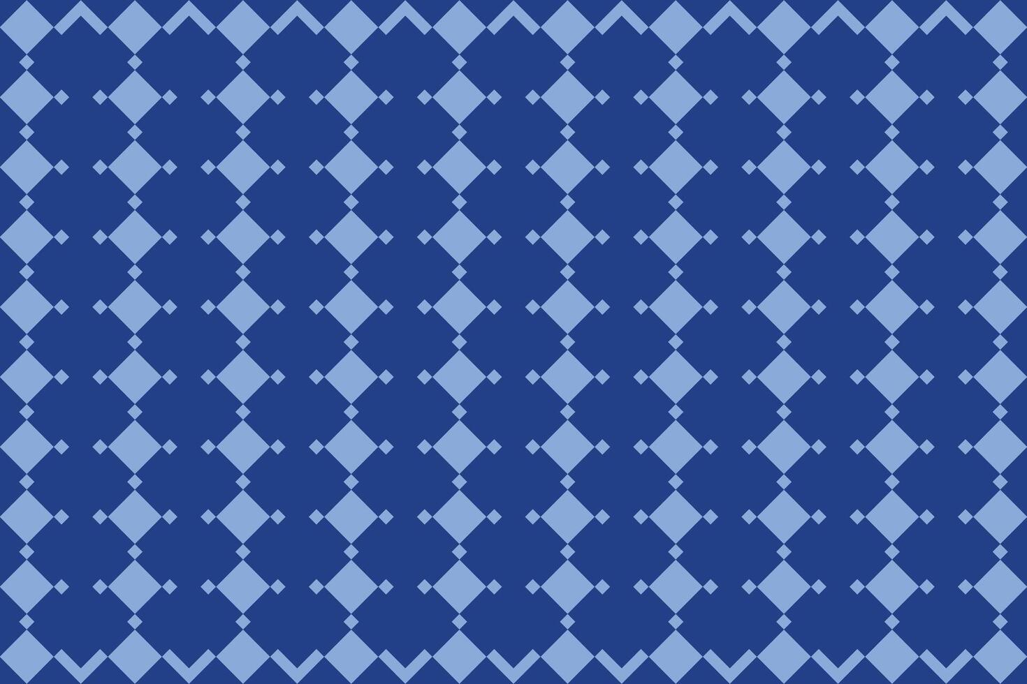 Geometric repeated pattern of rhombuses in blue colors. vector