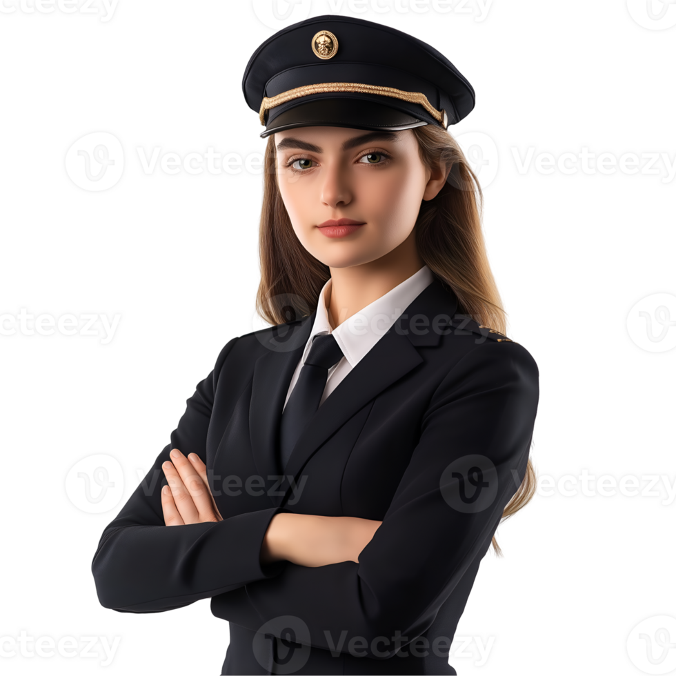 A woman in a uniform posing for a photo png
