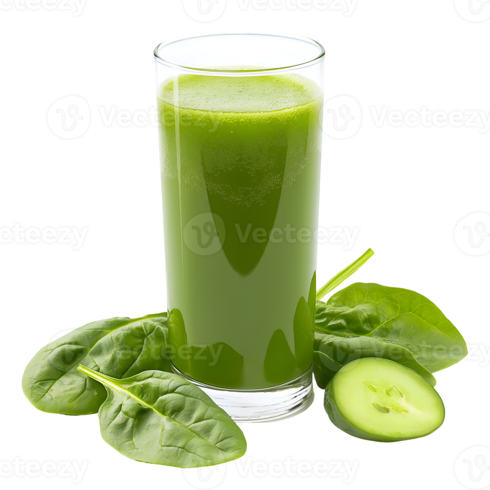 Green smoothie with cucumber and spinach png