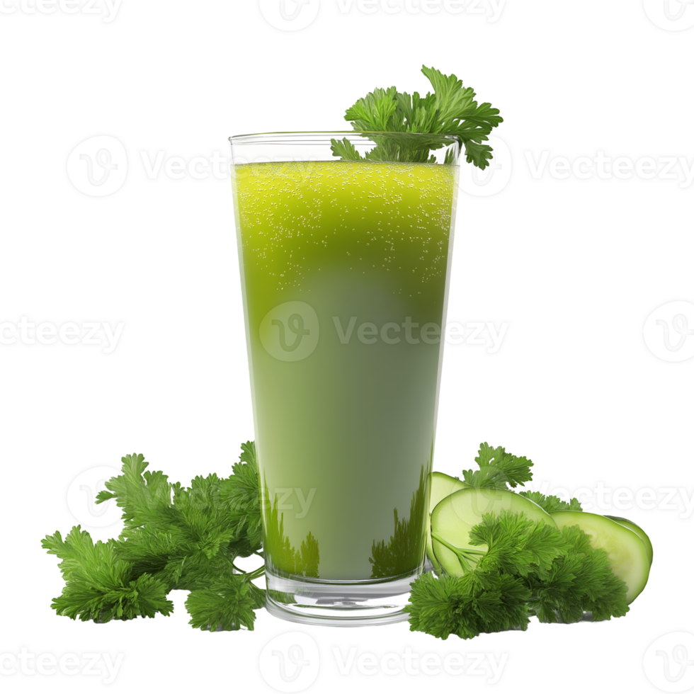 Cucumber and green juice in a glass png