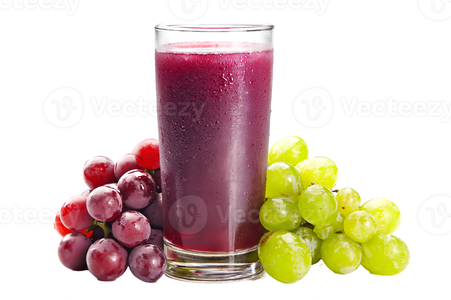 Grapes and purple juice in a glass png