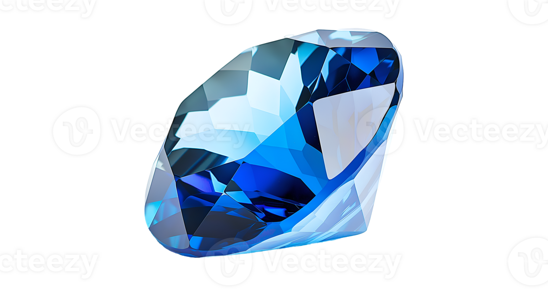 A blue diamond Brilliant Blue Gemstone on Transparent Background - Sapphire Jewelry Design png