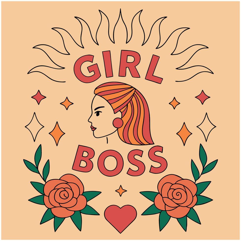 Girl boss by jessica mccormick-New T-Shirt Design vector