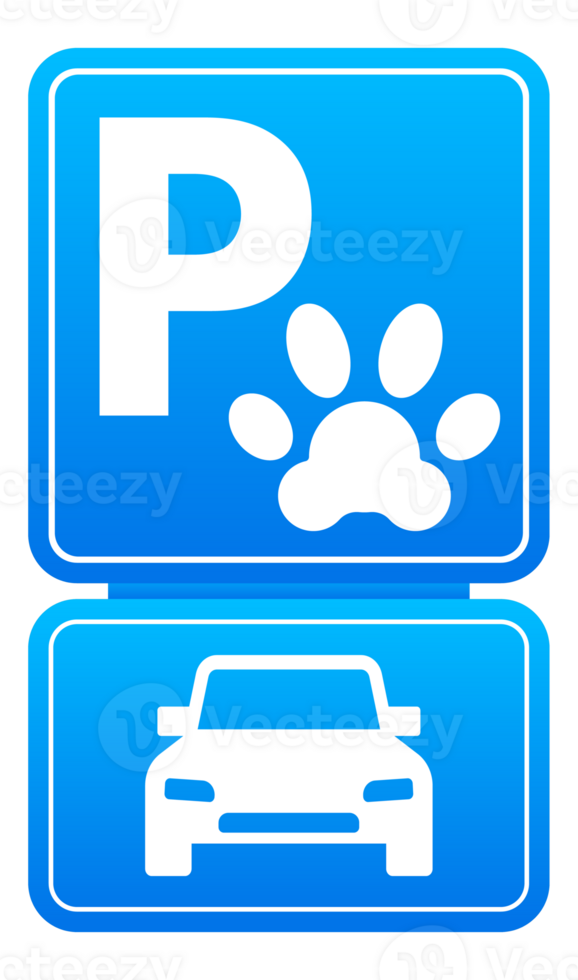 Pet parking sign indicating parking area for customers with pets png