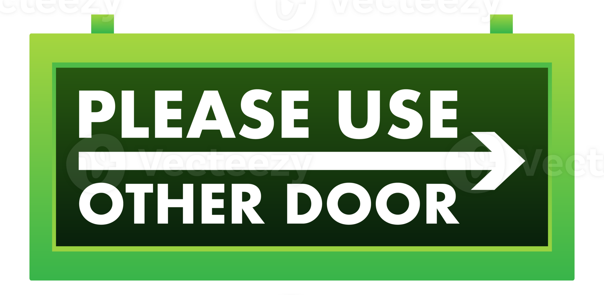 Please use other door sign indicating alternative entrance with arrows pointing left and right png