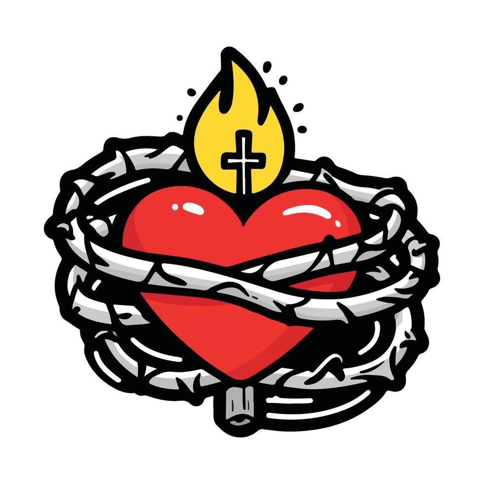 Crown of Thorns with a Nail and Hammer Icon vector
