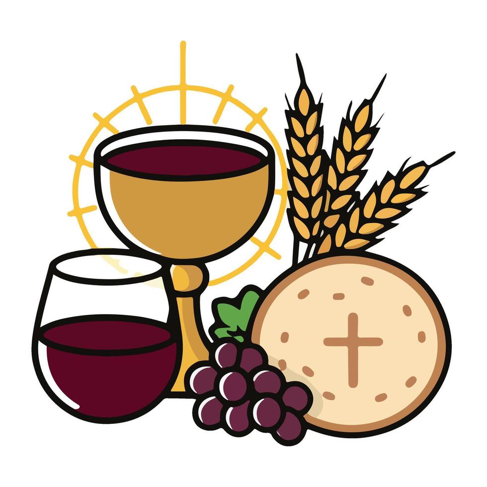 Holy Sacrament Symbols Icon vector