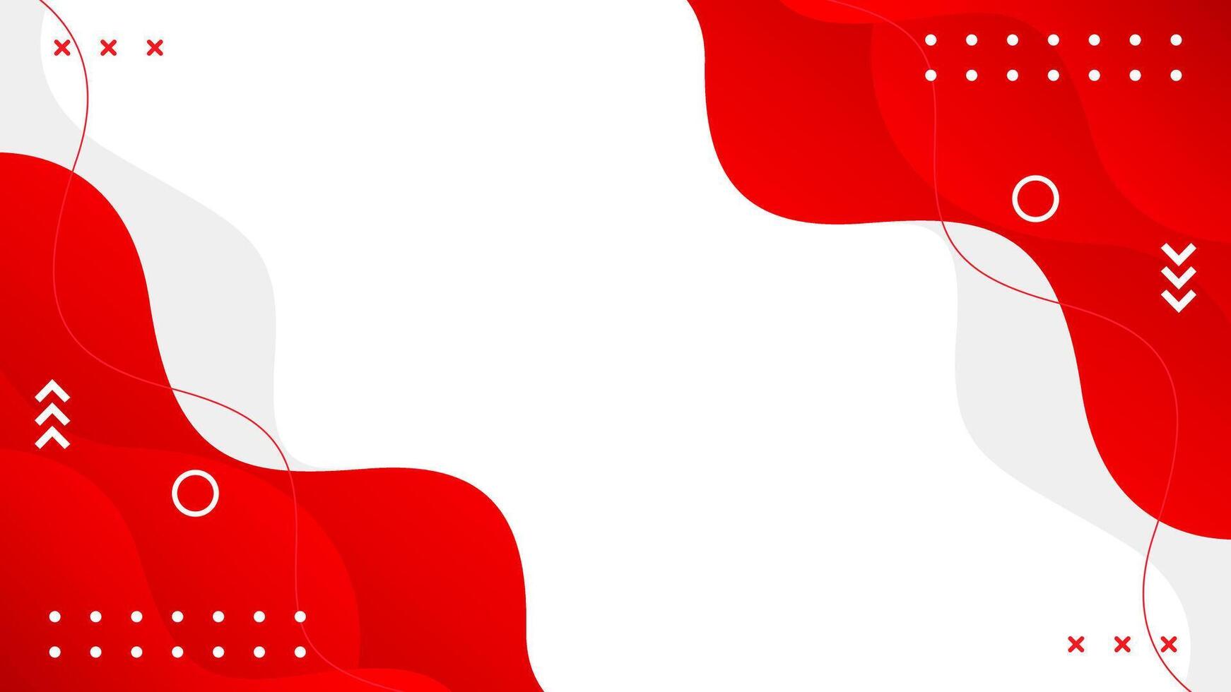 Abstract red fluid wave design on a white background vector
