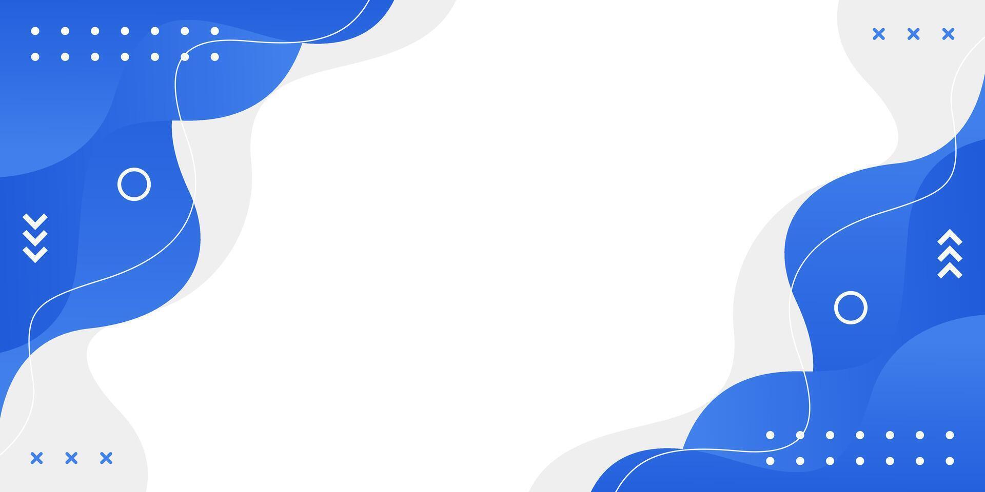 Abstract blue fluid wave shape on a white background. Modern geometric design for templates, banners and others vector