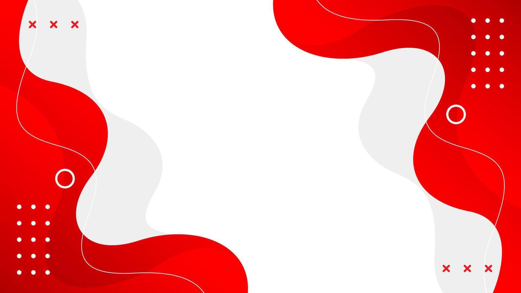 Abstract red and white fluid wave background. Modern wallpaper vector