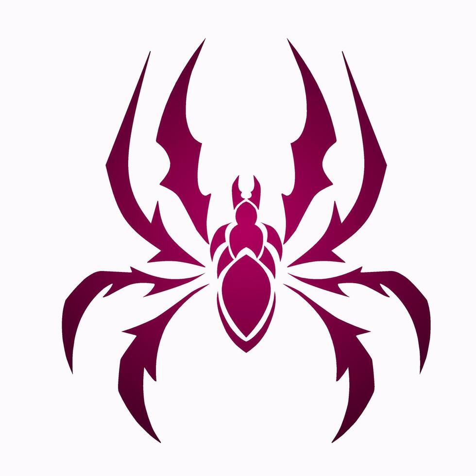 illustration graphic of design spider with tribal art style vector