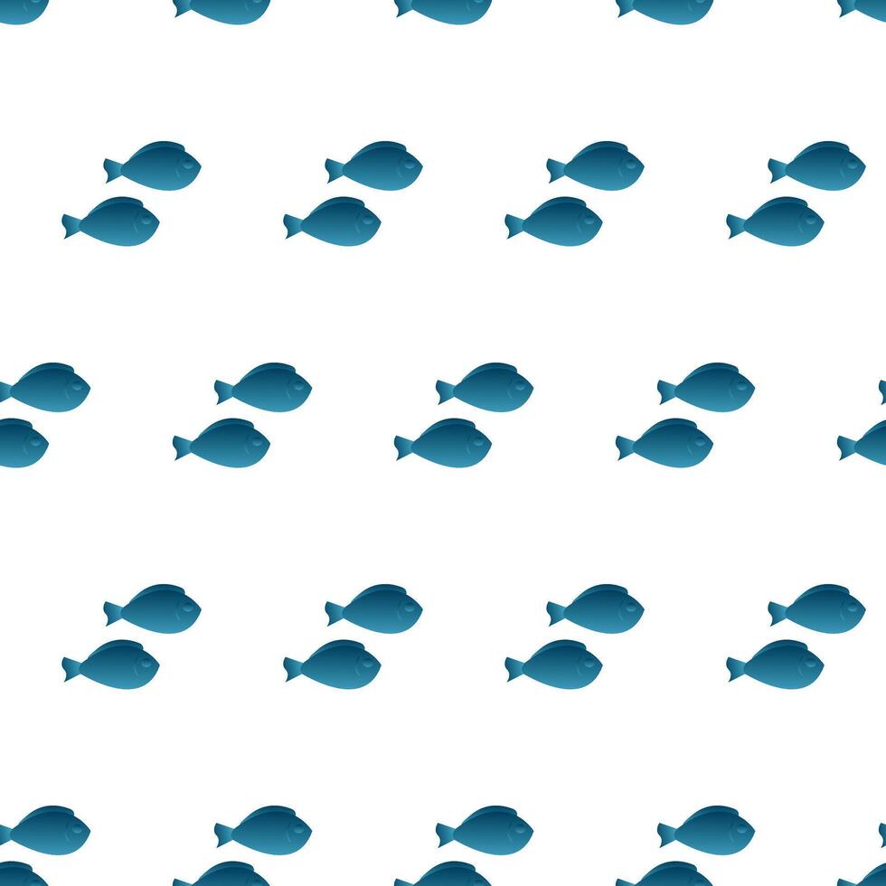Exotic aquarium or sea fish. Flat style. Seamless pattern. vector