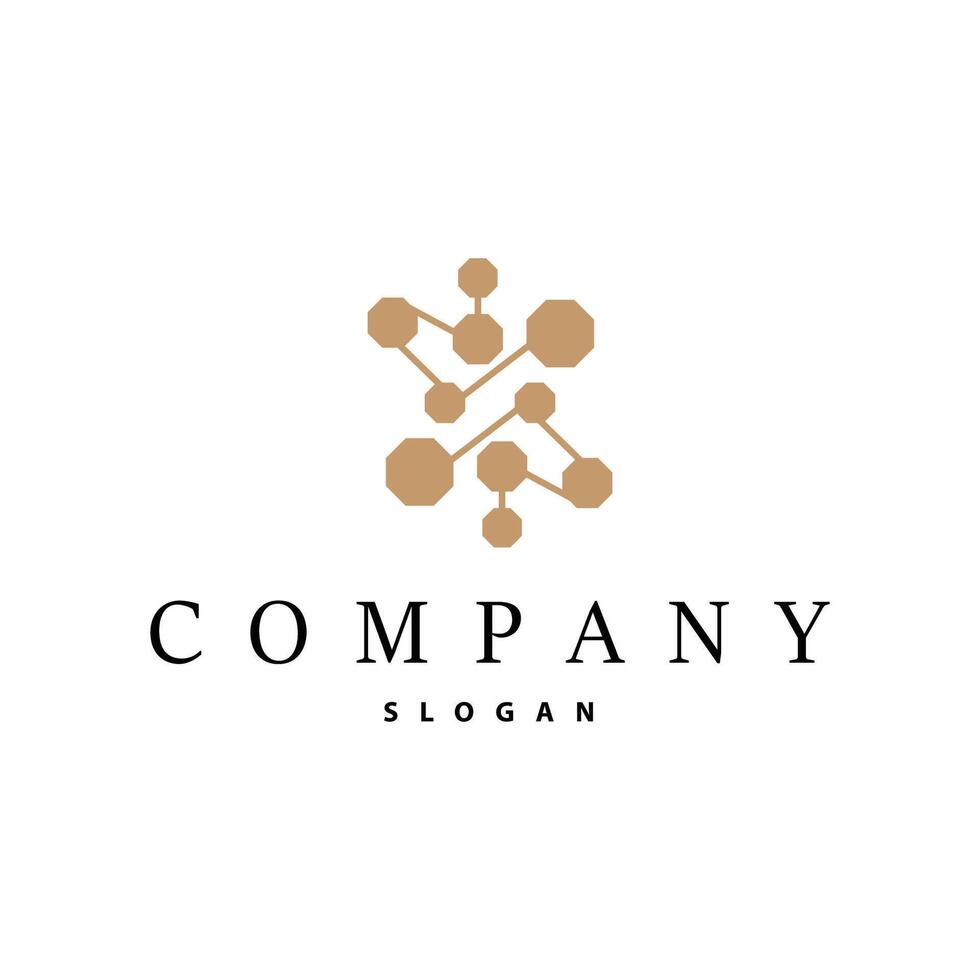 neuron technology logo design data abstract modern template brand product vector