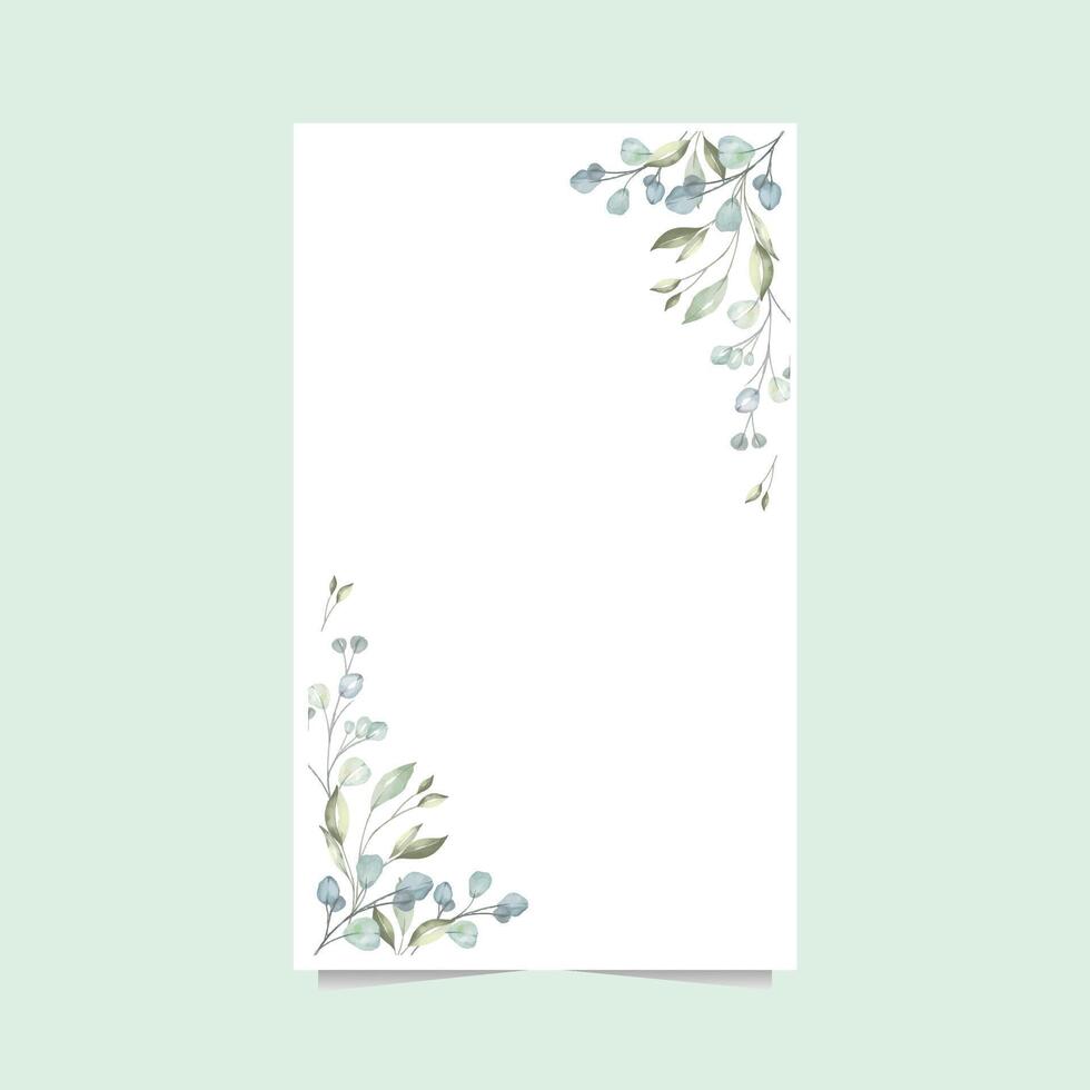 Minimalist Leaf Frame with Soft Pastel Tones vector