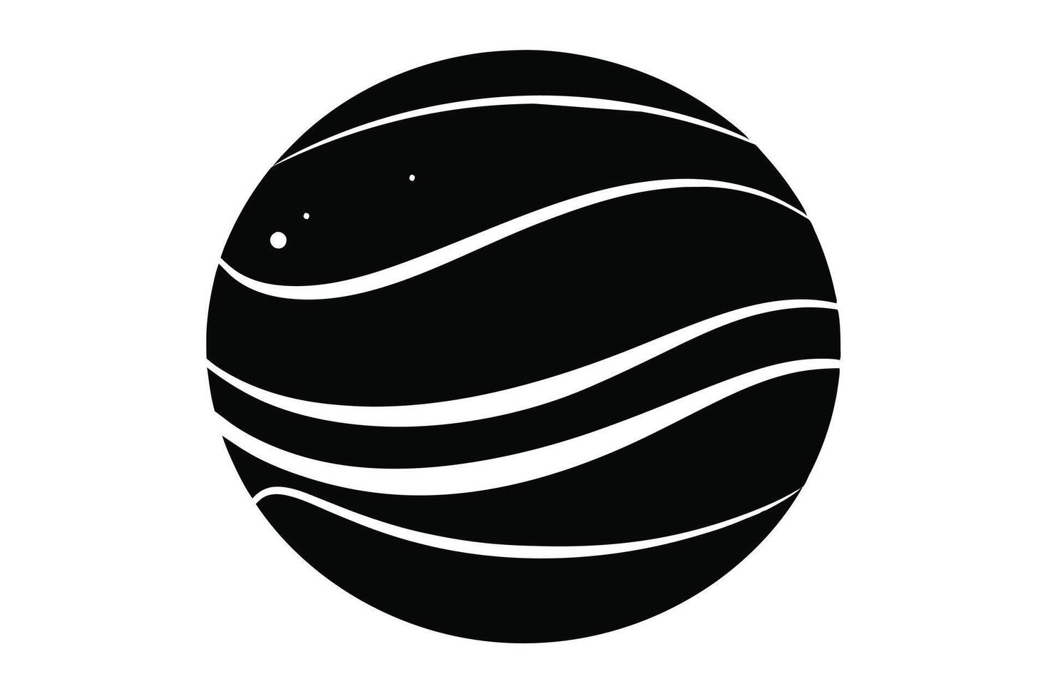 planet black color silhouette vector